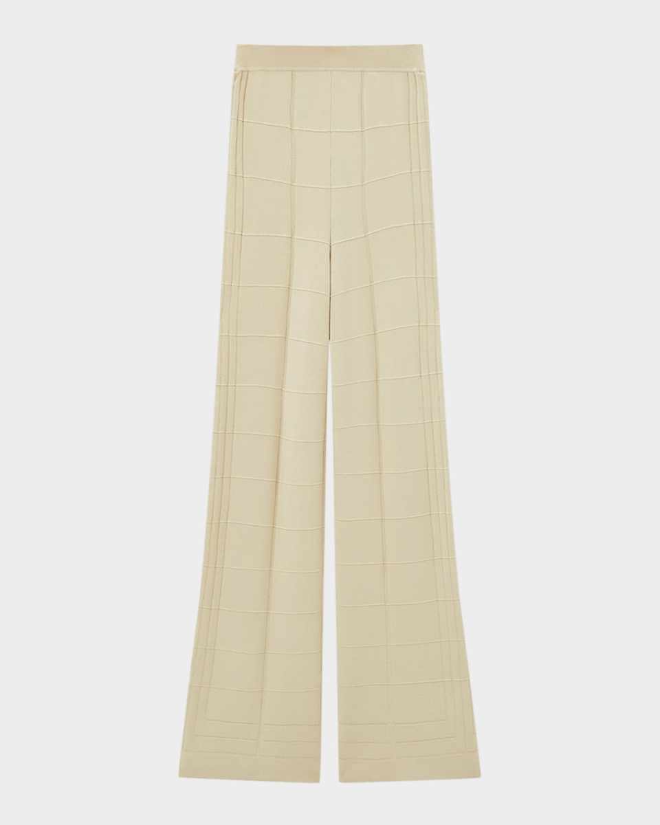 Wide-Leg Viscose Knit Trousers